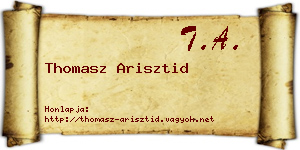 Thomasz Arisztid névjegykártya